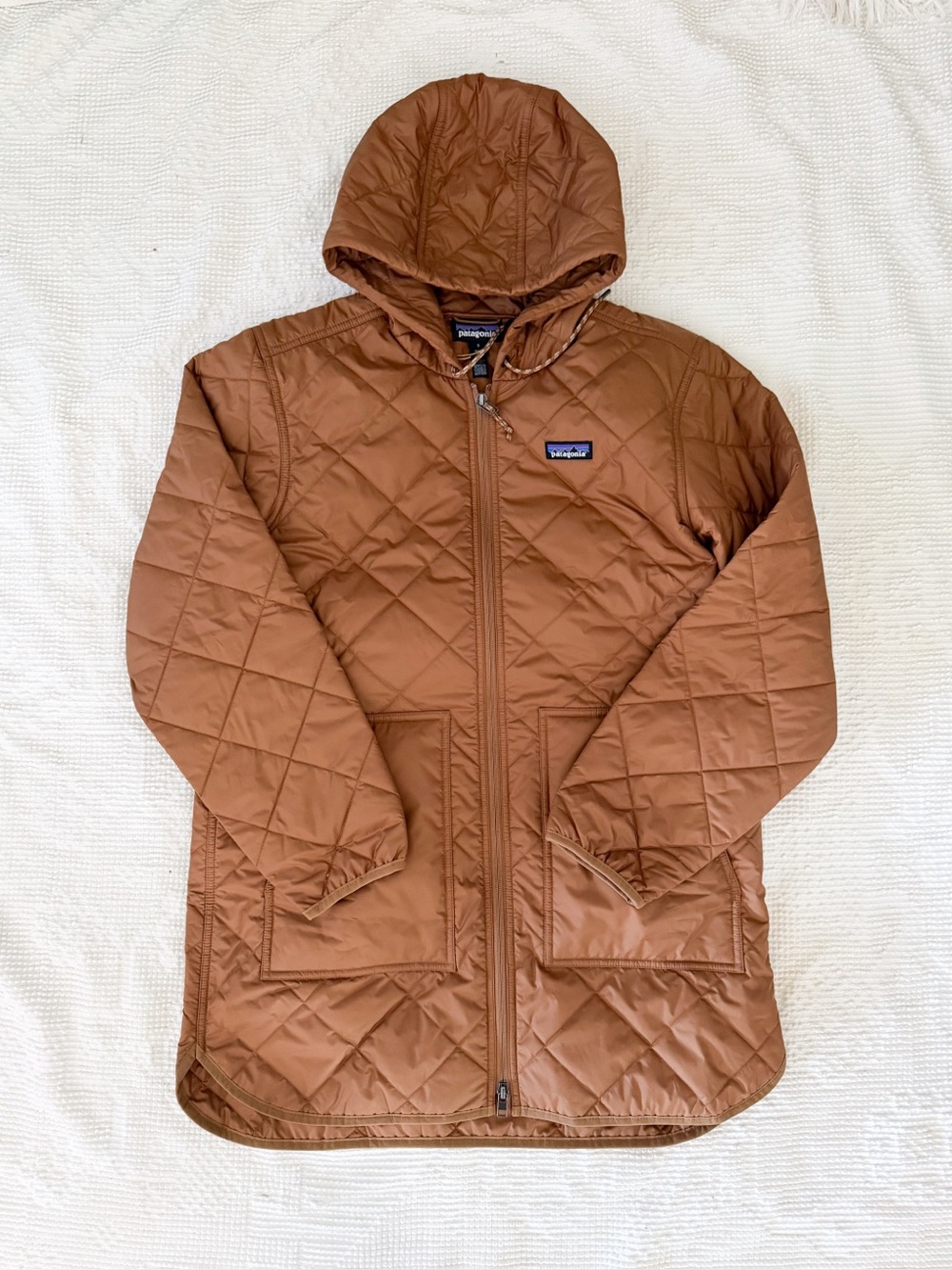 Patagonia NWT Women's Diamond Quilted Parka Jacket Coat Deer Brown Insulated